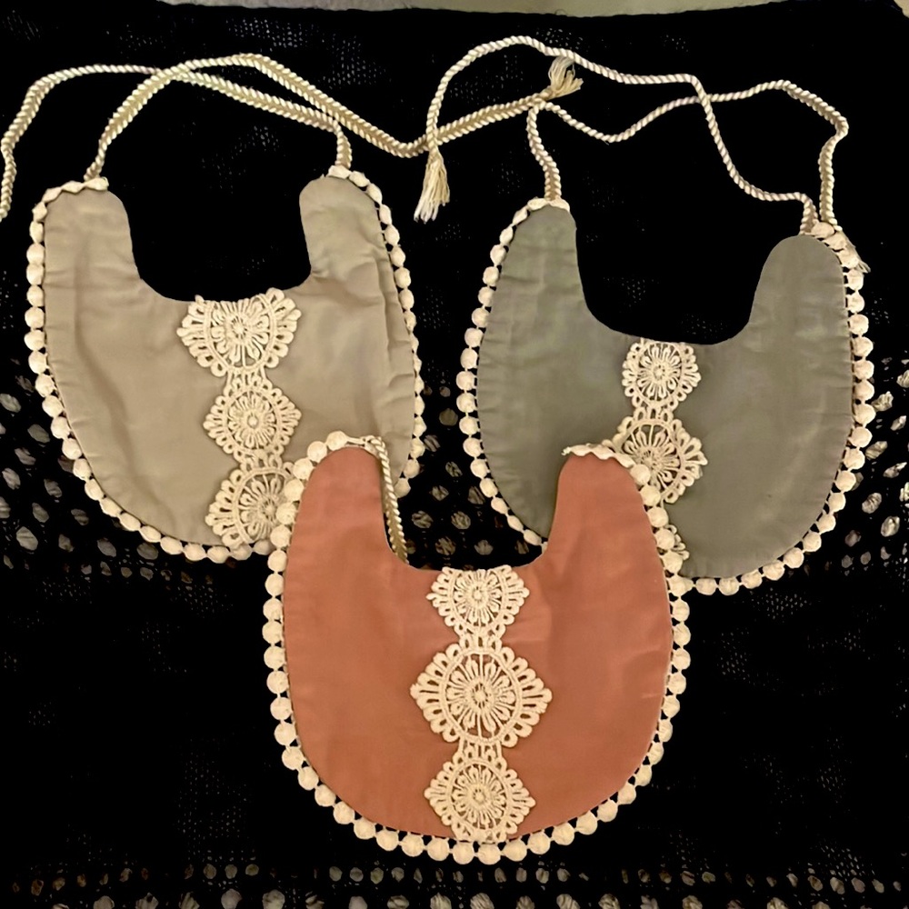 Elegant Reversible Baby Bib Set